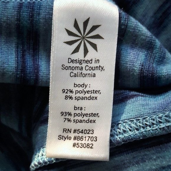 ATHLETA "Tinker" Striped Racerback Exercise Tank - Picture 8 of 8